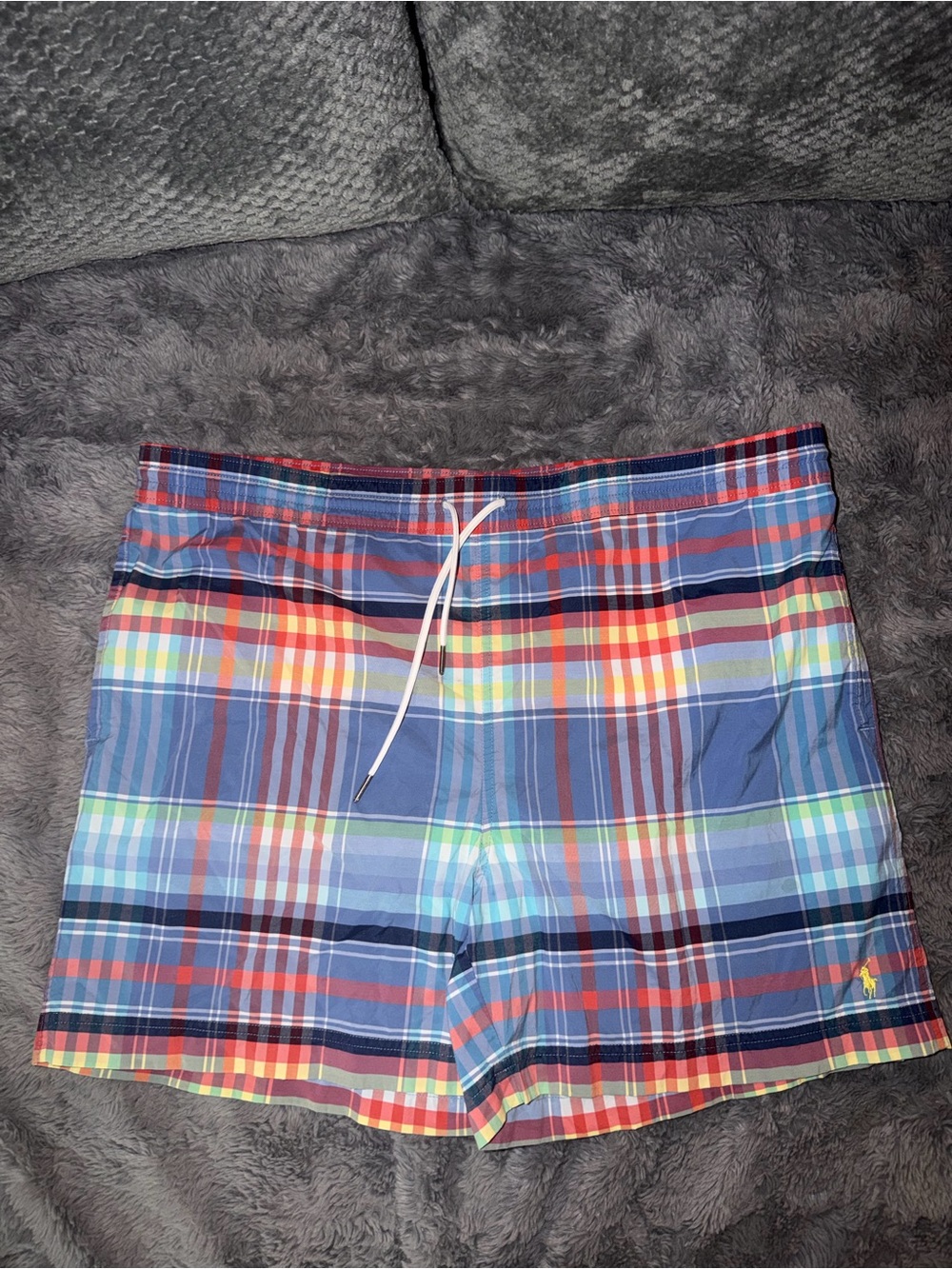 Polo by Ralph Lauren Men's Plaid Swim Trunks - Blue Multicolor